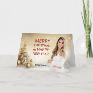 Merry Christmas Real Estate Realtor Photo Holiday Card