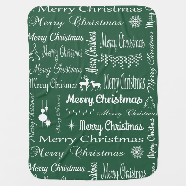 Merry Christmas Receiving Blanket (Front)