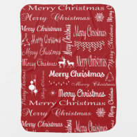 Merry Christmas Receiving Blanket