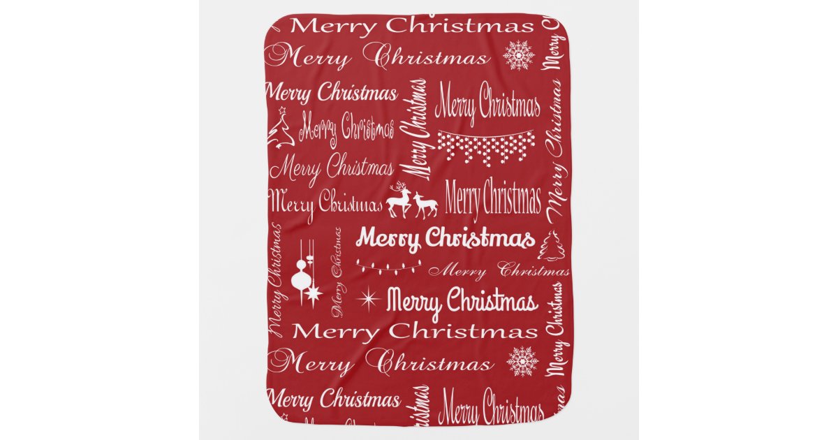 Merry Christmas Receiving Blanket Zazzle