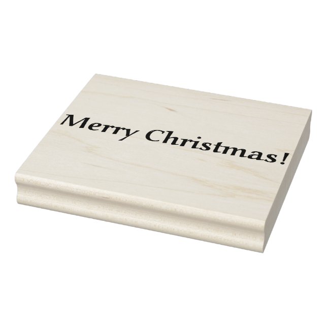 Merry Christmas rectangle large rubber stamp (Stamp)