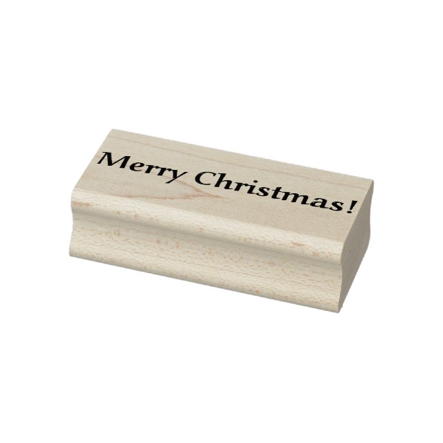 Merry Christmas rectangle small rubber stamp (Stamp)