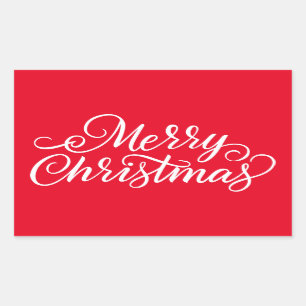 Merry Christmas Rectangular Sticker