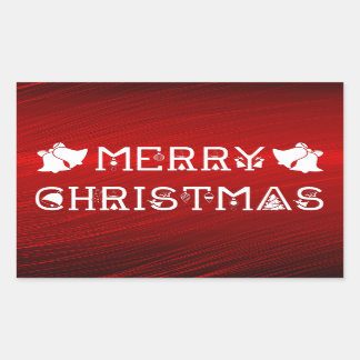 merry Christmas Rectangular Sticker
