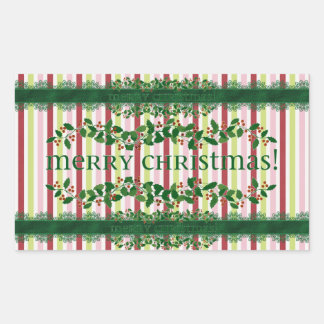 Merry Christmas Rectangular Sticker