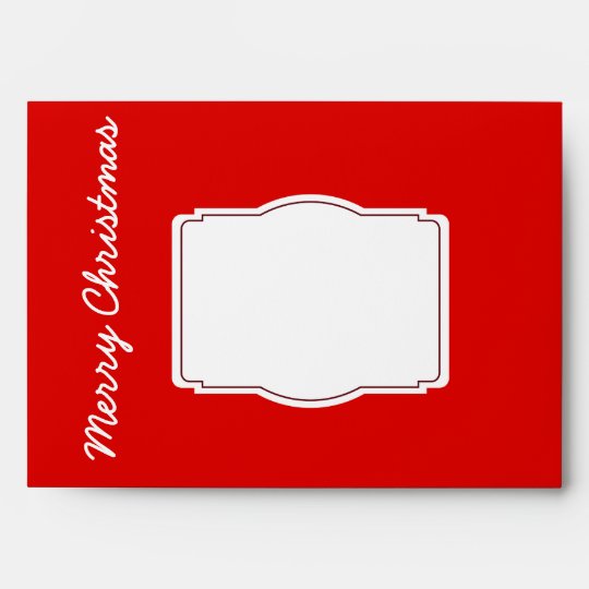 Merry Christmas Red 5x7 Holiday Envelopes