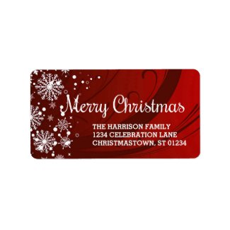 Merry Christmas (red) Address Labels