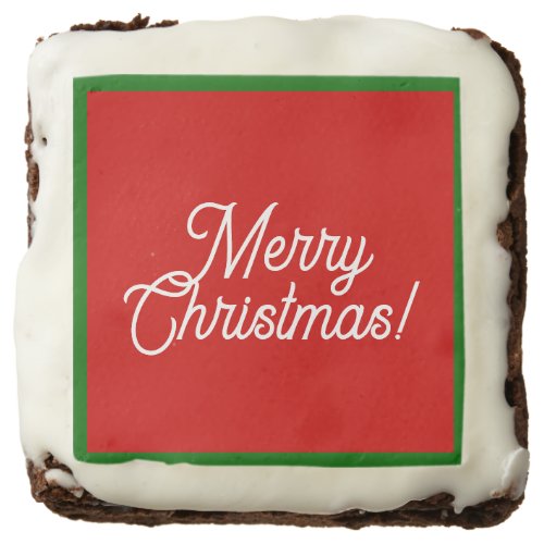 Merry Christmas Red and Green Brownies