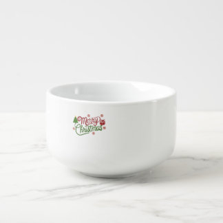 Merry Christmas Red and Green Festive Holiday Coff Soup Mug
