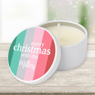 Merry Christmas red and green Mini Candle Favors