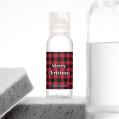 Merry Christmas Red Black Buffalo Check Hand Sanitizer (Insitu)