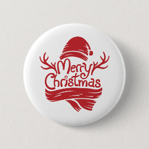Merry Christmas red Button