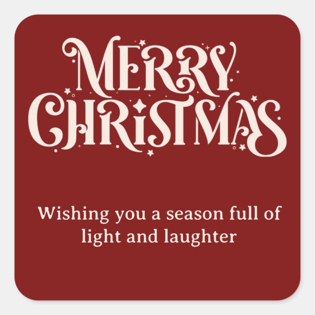 Merry Christmas red Christmas sticker (Front)