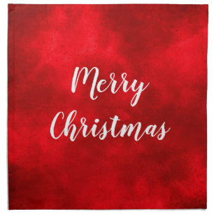 Merry Christmas Red Cloth Napkin