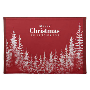 Merry Christmas Red Cloth Placemat
