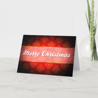 Merry Christmas Red Elegant Modern Holiday Card