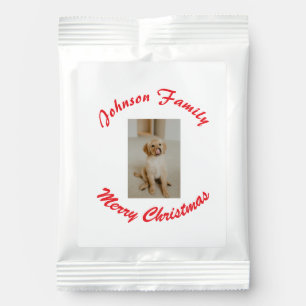 merry christmas red family name pet photo animal m margarita drink mix