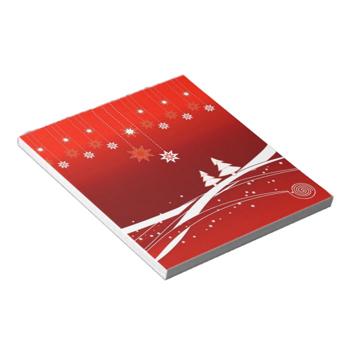 Merry Christmas red gifts Note Pads