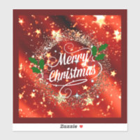 Red Glitters Sticker, Zazzle