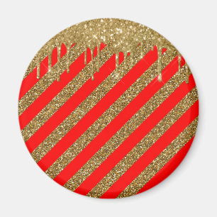 Merry christmas - red glitter strip magnet