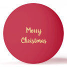 Merry Christmas Red Gold Holiday Table Tennis Beer Ping Pong Ball Merry Christmas Red Gold Holiday Table Tennis Beer Ping Pong Ball