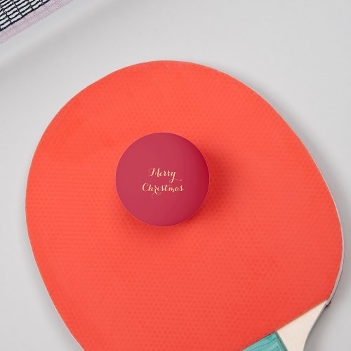 Merry Christmas Red Gold Xmas Table Tennis Beer Ping Pong Ball