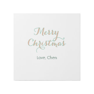 merry christmas red green name love stylish modern gallery wrap