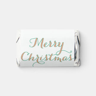 merry christmas red green name love stylish modern hershey's miniatures