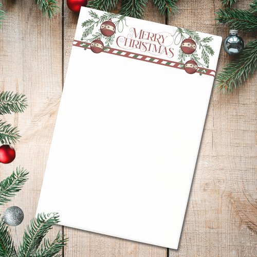 Merry Christmas Red  Green Stripe Post_it Notes