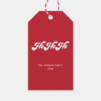 Merry Christmas Red Ho Ho Ho Gift Tags