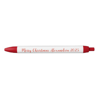 Merry Christmas Red Name 2025 Pen