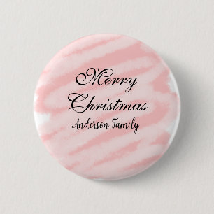 Merry Christmas red pastel watercolor abstract tex Button