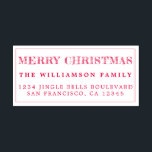 Merry Christmas Red Return Address Self-inking Stamp<br><div class="desc">Add some extra cheer to your holiday cards and invitations with our festive Merry Christmas red self-inking stamp. This stylish Christmas design features 'Merry Christmas' in modern typography. Simply add your name and address. Exclusively designed for you by Happy Dolphin Studio. If you need any help or matching products, please...</div>