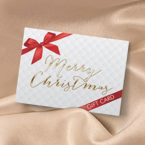 Merry Christmas Red Ribbon Gift Certificate