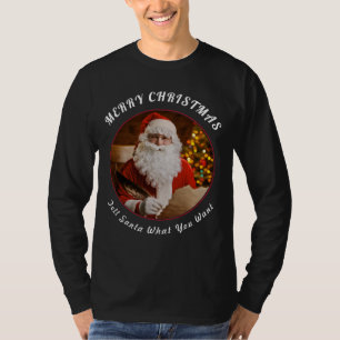 Merry Christmas Red Santa Clause Christmas Tree T-Shirt