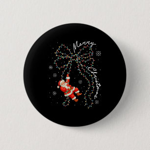 Merry Christmas Red Santa Hat Reindeer Xmas Matchi Button