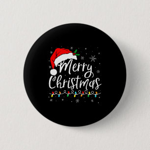 Merry Christmas Red Santa Hat Reindeer Xmas Matchi Button
