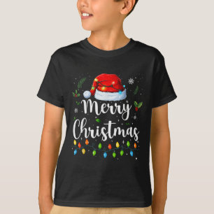 Merry Christmas Red Santa Hat Reindeer Xmas Matchi T-Shirt