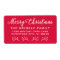 Merry Christmas Red Script Holiday Address