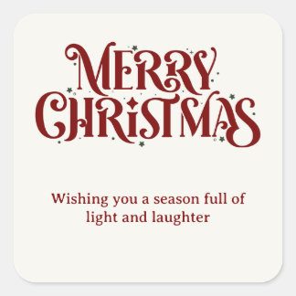 Merry Christmas red sticker