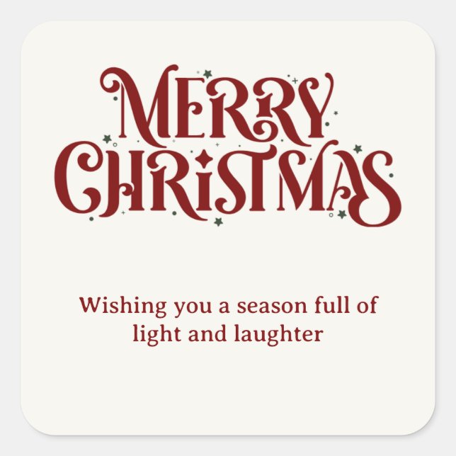 Merry Christmas red sticker (Front)