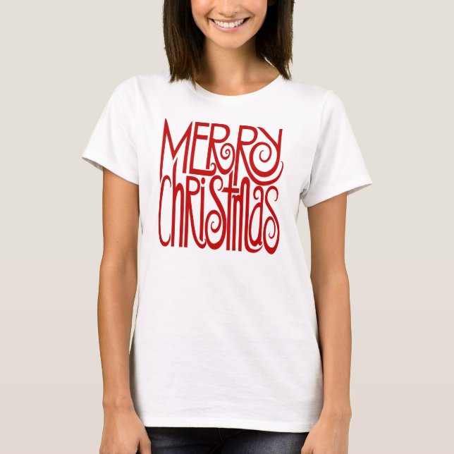 Merry Christmas Red T-shirt (Front)