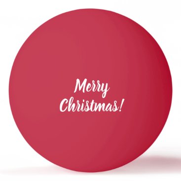 Merry Christmas red table tennis ping pong ball