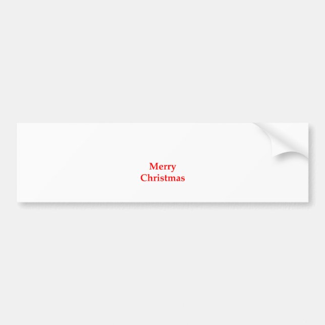 Merry Christmas Red The MUSEUM Zazzle Gifts Bumper Sticker (Front)