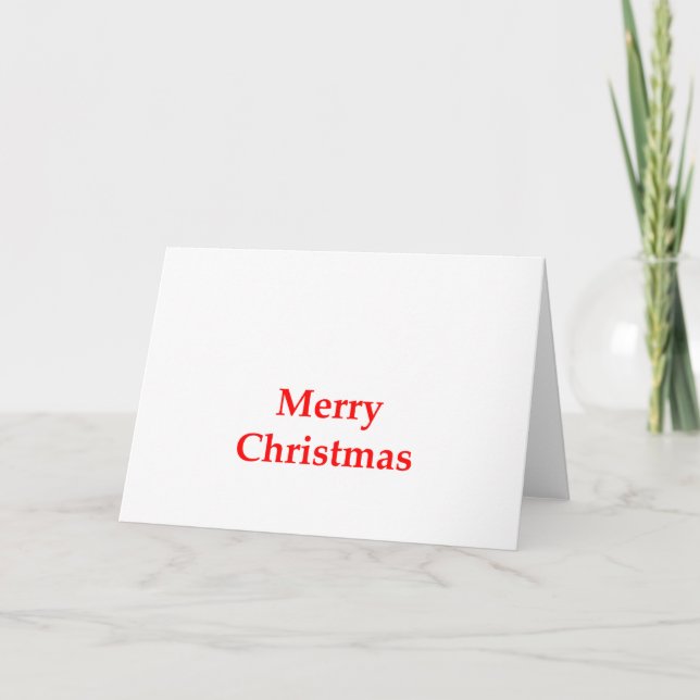 Merry Christmas Red The MUSEUM Zazzle Gifts Holiday Card (Front)
