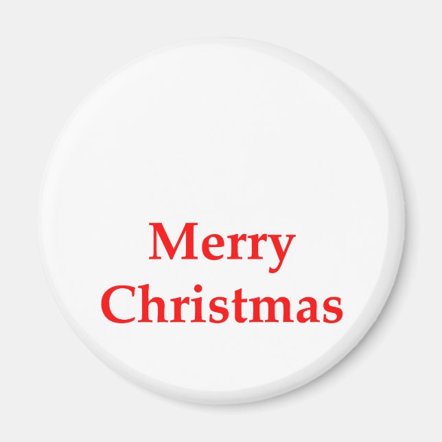 Merry Christmas Red The MUSEUM Zazzle Gifts Magnet (Front)