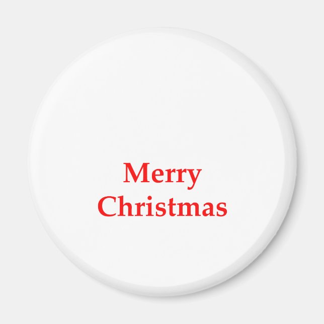 Merry Christmas Red The MUSEUM Zazzle Gifts Magnet (Front)