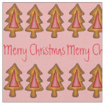 Merry Christmas Red Tree Xmas Holiday Cookie Fabric