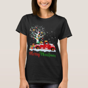Merry Christmas Red Truck Christmas Tree Lights Sn T-Shirt