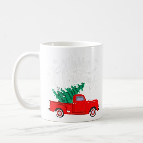 Merry Christmas Red Truck Tree Funny Family Pajama Coffee Mug